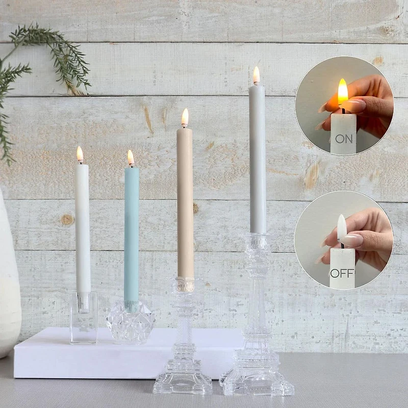 Harman One Touch LED Taper Candle - Set of 2 (Tan)
