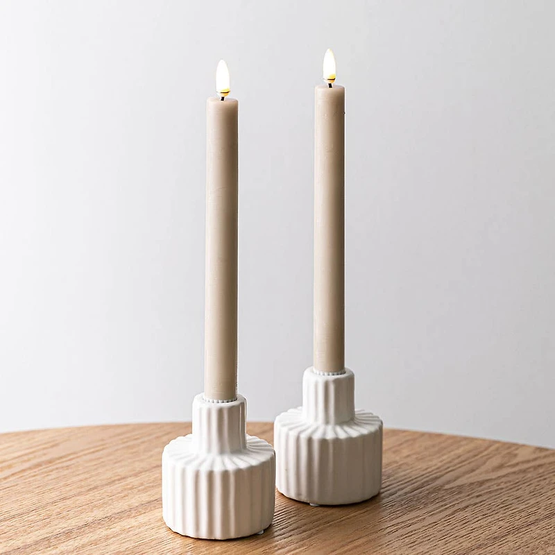 Harman One Touch LED Taper Candle - Set of 2 (Tan)