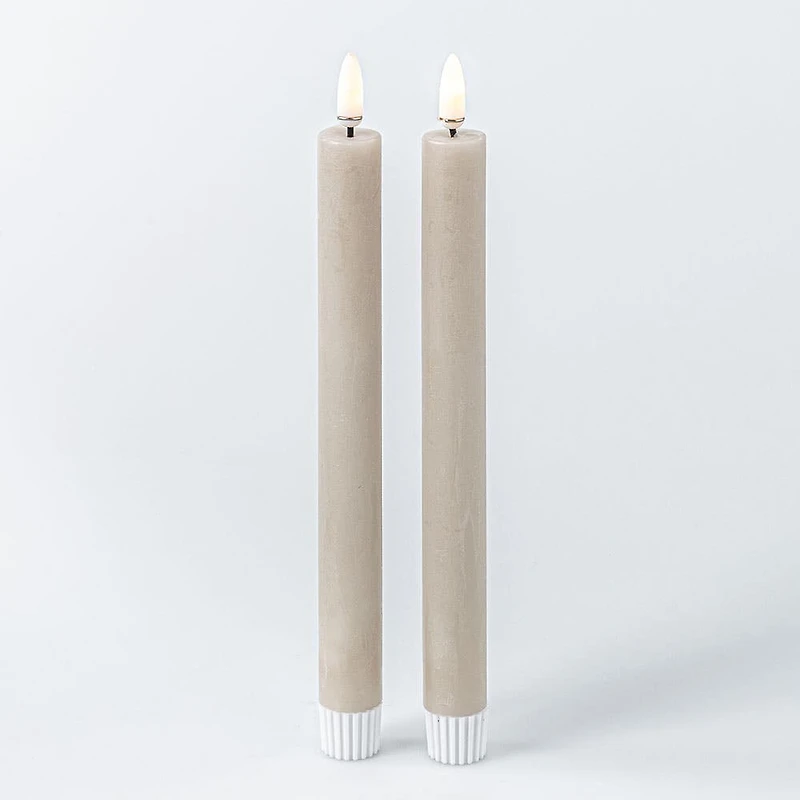 Harman One Touch LED Taper Candle - Set of 2 (Tan)