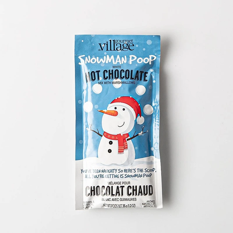 Gourmet Du Village Single Serve 'Snowman Poop White' Hot Chocolate