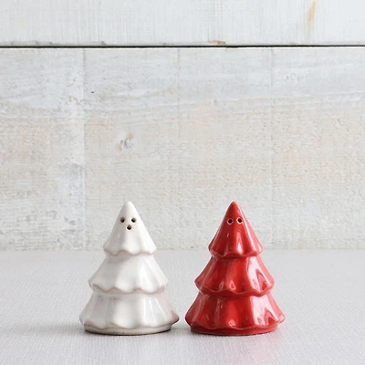 Harman Christmas 'Tree' Salt and Pepper Shaker - Set of 2 (Red/White)