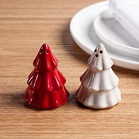 Harman Christmas 'Tree' Salt and Pepper Shaker - Set of 2 (Red/White)