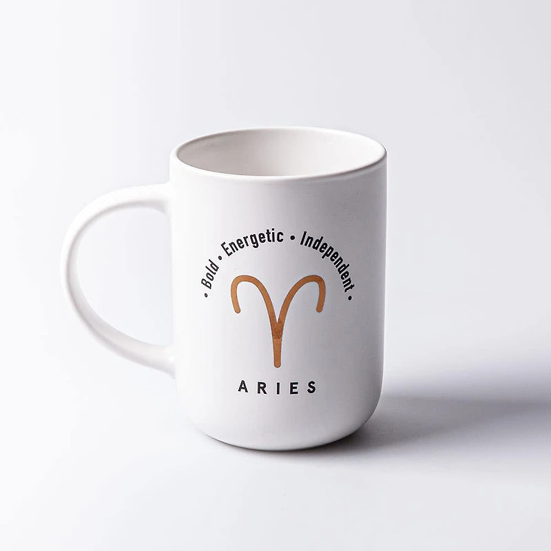 KSP Zodiac 'Aries' Porcelain Mug (White)