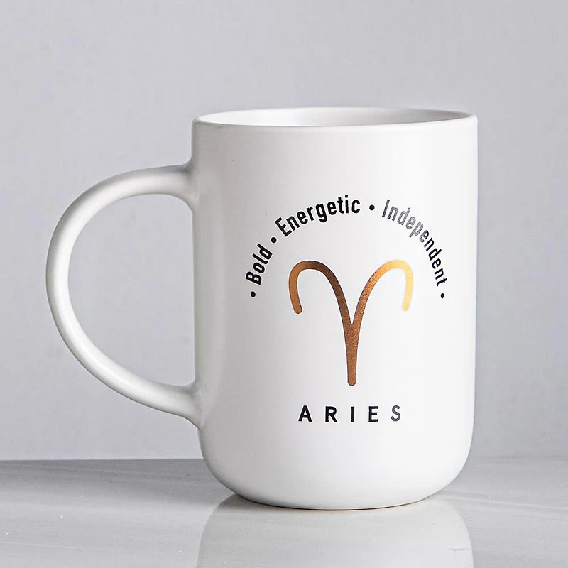 KSP Zodiac 'Aries' Porcelain Mug (White)