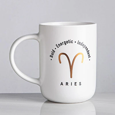KSP Zodiac 'Aries' Porcelain Mug (White)
