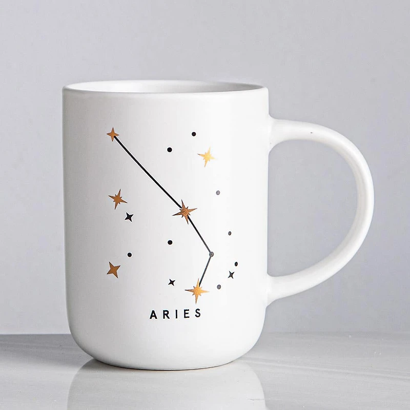 KSP Zodiac 'Aries' Porcelain Mug (White)