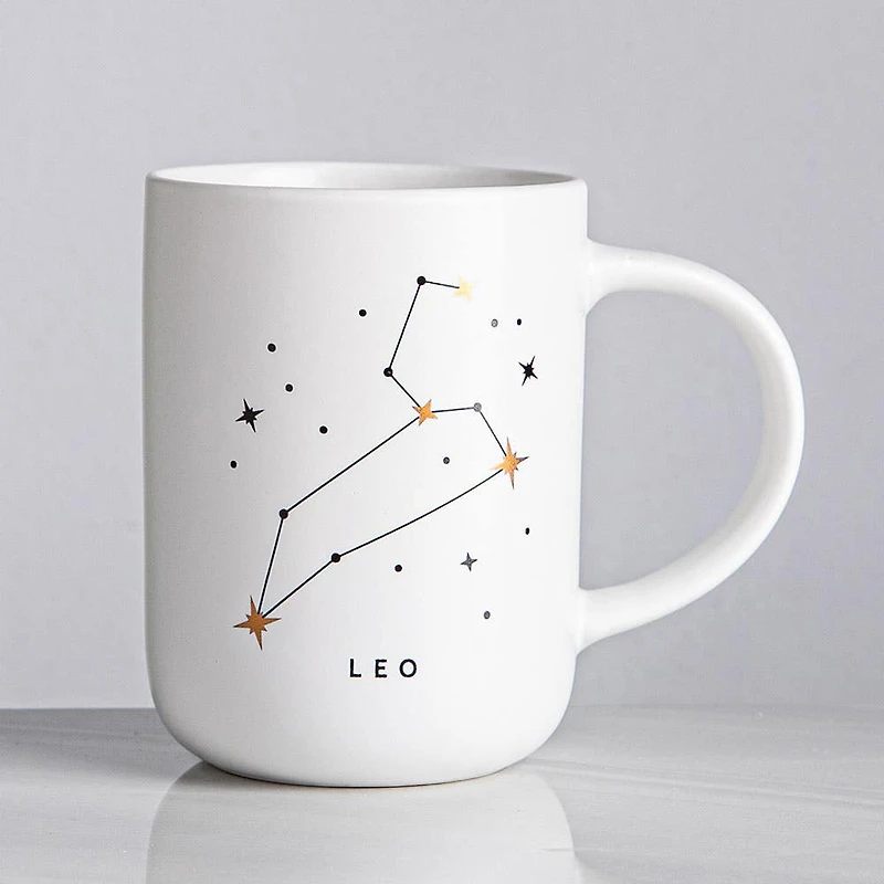 KSP Zodiac 'Leo' Porcelain Mug (White)