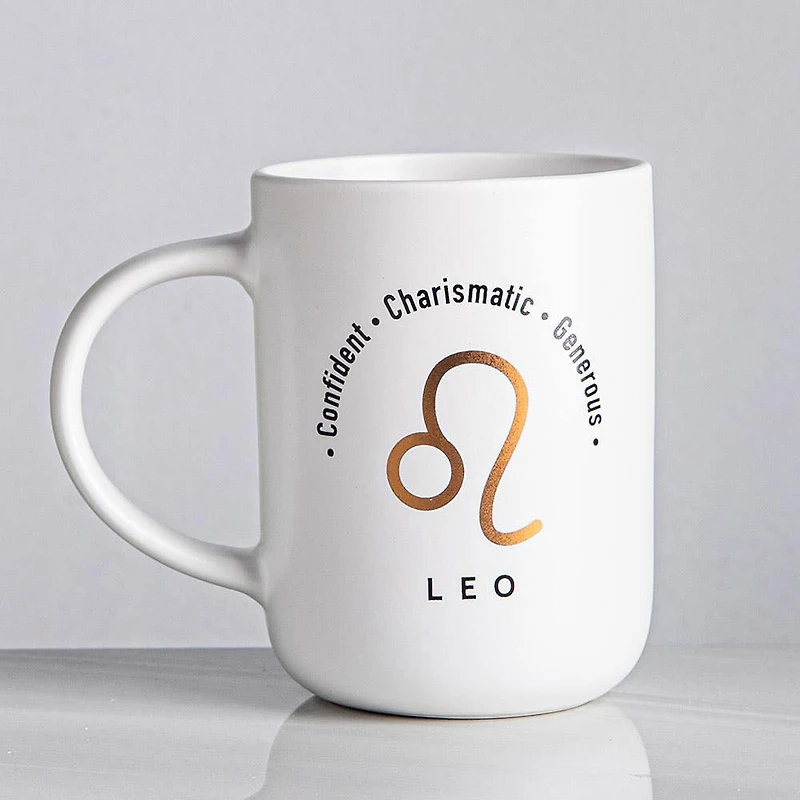 KSP Zodiac 'Leo' Porcelain Mug (White)