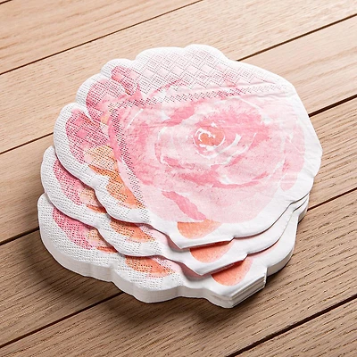 Harman 3-Ply 'Peony' Paper Napkin Shaped - Set of 20 (Pink)