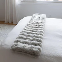 Harman Luxe Sculpted Fur Throw (Grey)