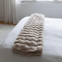Harman Luxe Sculpted Fur Throw (Taupe)