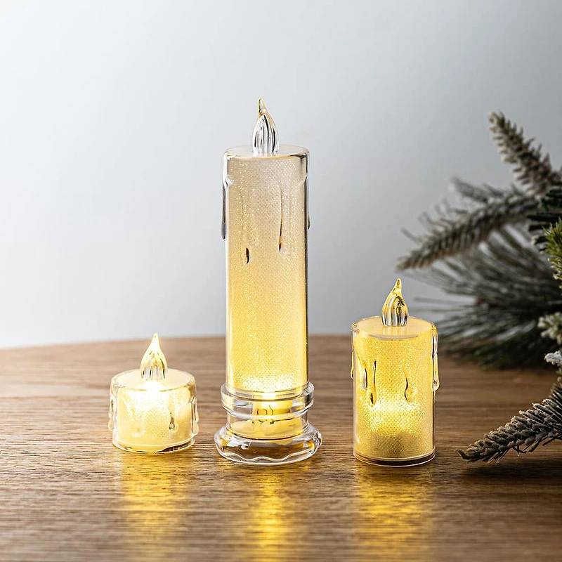 Harman Teardrop Transparent LED Candle Large (Warm White)