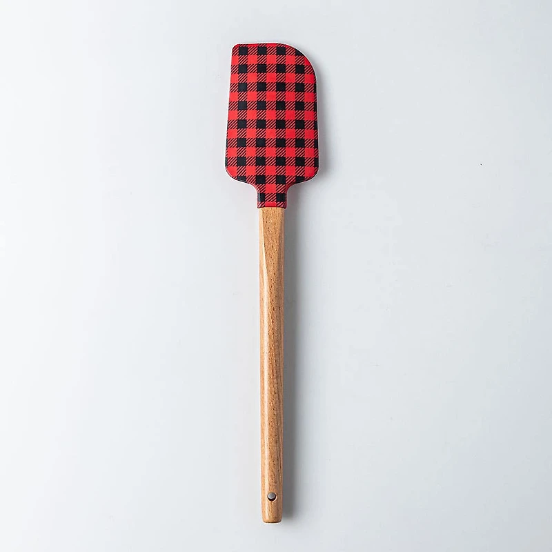 KSP Christmas Stir & Bake 'Plaid' Spatula Silicone/Wood
