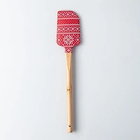 KSP Christmas Stir & Bake 'Snow' Spatula Silicone/Wood