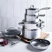 Granitestone Diamond Silver Non-Stick Cookware Combo Set/10