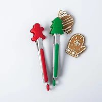 KSP Christmas Holiday Bake 'Gingerbread & Tree' Tongs Set of 2