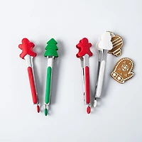KSP Christmas Holiday Bake 'Gingerbread & Tree' Tongs Set of 2