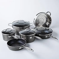 Granitestone Diamond Hammered Non-Stick Cookware Set of 10 (Charcoal)
