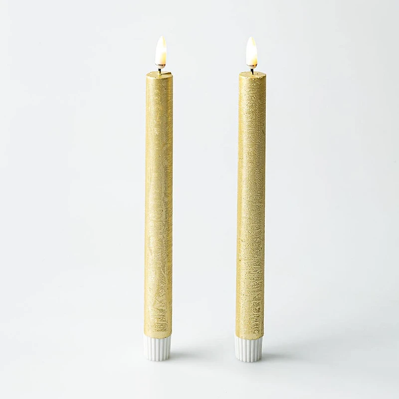 Harman One Touch LED Taper Candle - Set of 2 (Gold)