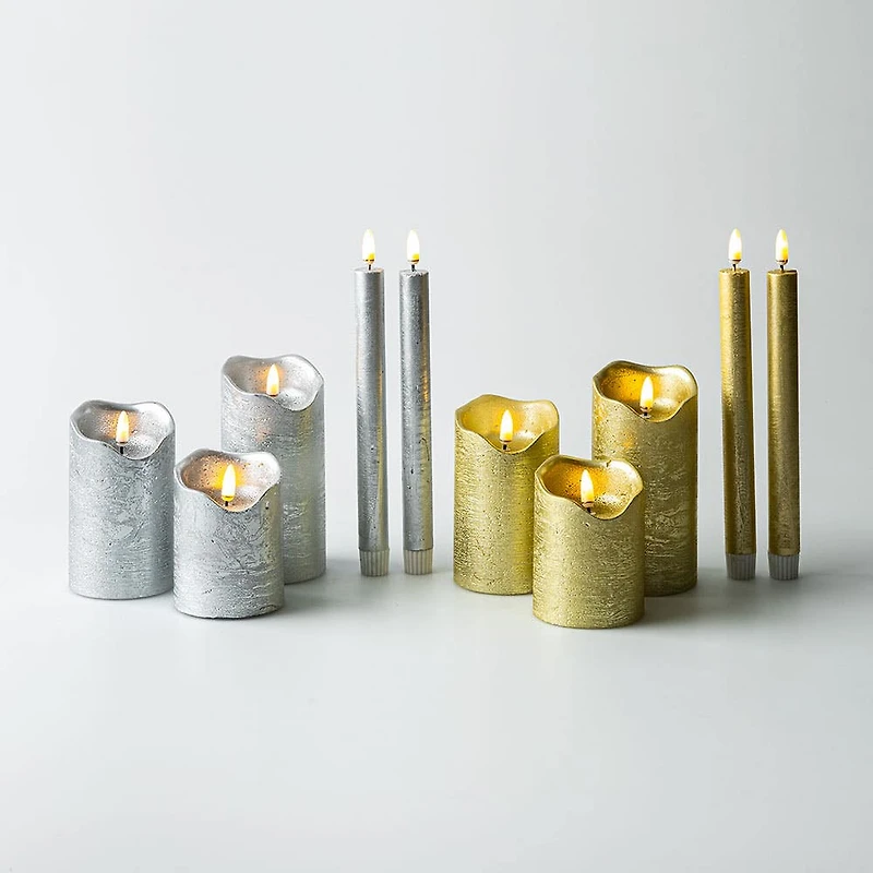 Harman One Touch LED Taper Candle - Set of 2 (Gold)