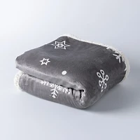 Harman Holiday Market 'Snowflake Stars' Reversible Sherpa Throw (Grey)