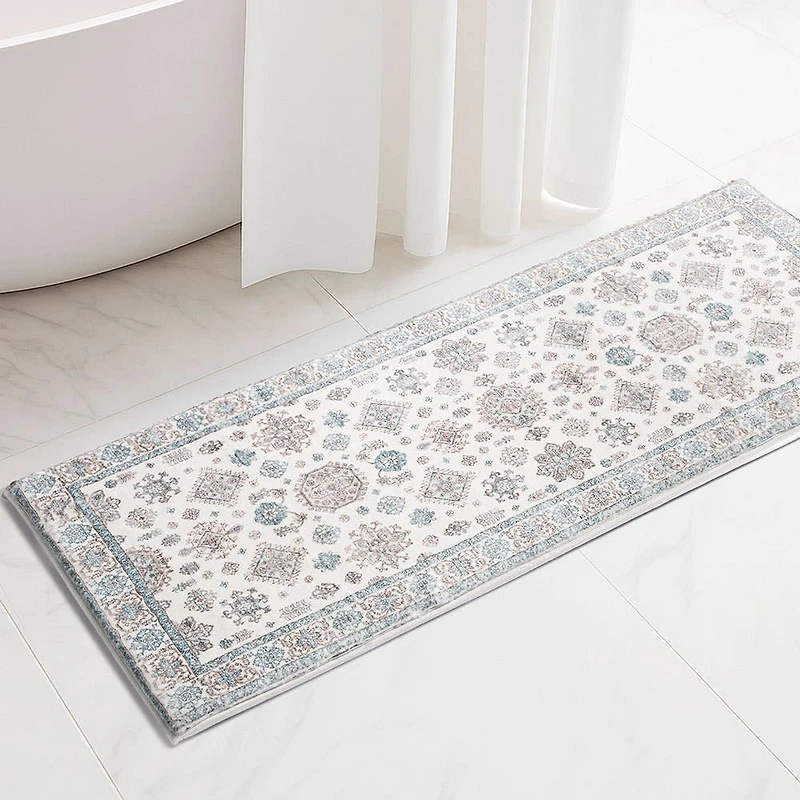 Harman Cilantro 'Alabaster' Memory Foam Bathmat 20x48"