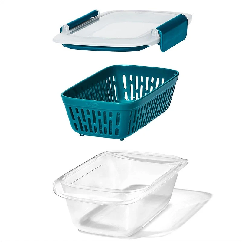 OXO Good Grips Prep & Go Food Storage Container with Lid (Clear/Green)