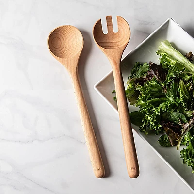 OXO Good Grips Salad Server-Tongs - Set of 2 (Beechwood)