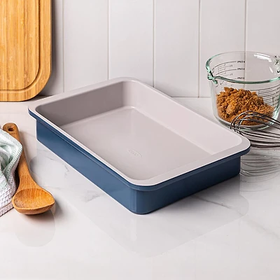 OXO Non-Stick Pro Ceramic Coated Rectangular Cake Pan (Blue/Grey)