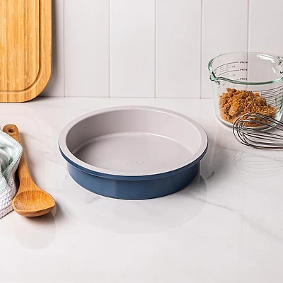 OXO Non-Stick Pro Ceramic Coated Round Cake Pan (Blue/Grey)