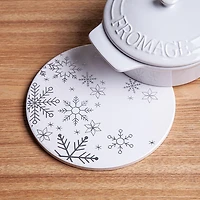 KSP Christmas Ceramica 'Snowflake' Printed Ceramic Trivet
