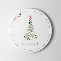 KSP Christmas Ceramica 'Christmas Tree' Printed Ceramic Trivet