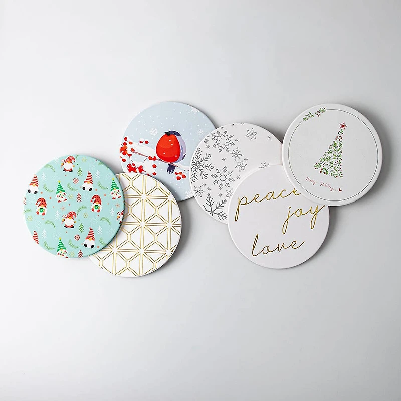 KSP Christmas Ceramica 'Gnomes' Printed Ceramic Trivet