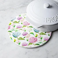 KSP Ceramica 'Hydrangeas' Printed Ceramic Trivet (Multi Colour)