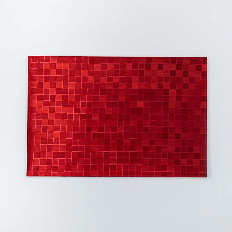 KSP Ritz Metallic 'Squares' PVC Placemat (Red)