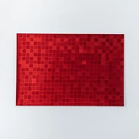 KSP Ritz Metallic 'Squares' PVC Placemat (Red)