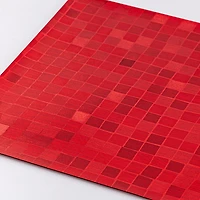 KSP Ritz Metallic 'Squares' PVC Placemat (Red)