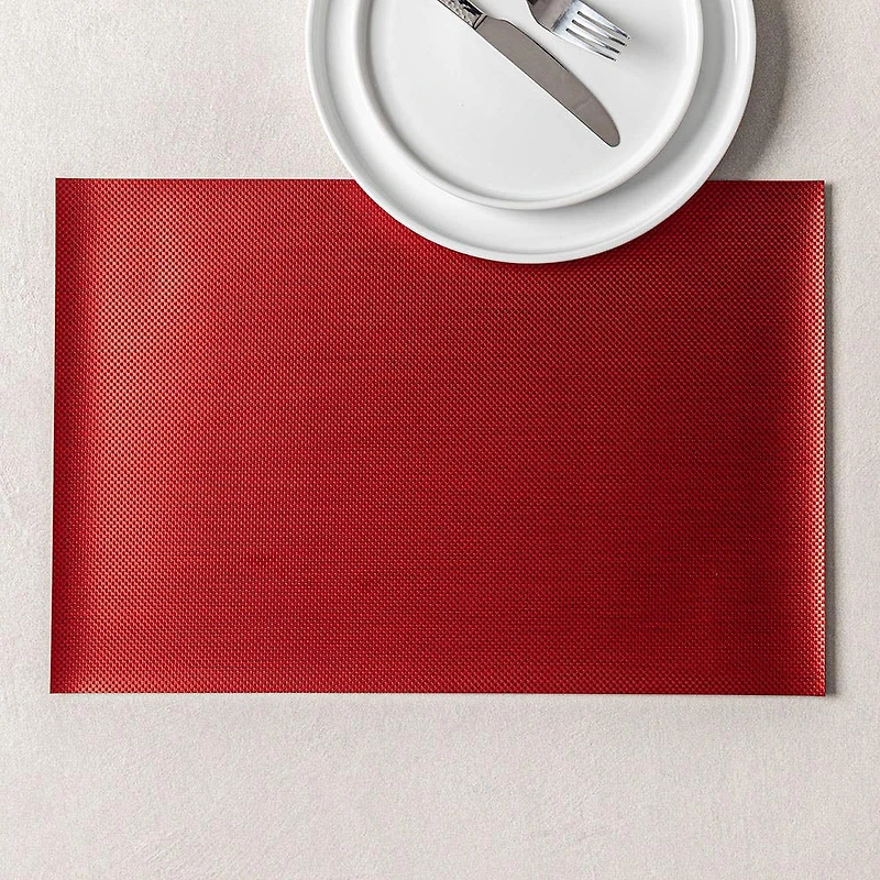 KSP Ritz Metallic 'Weave' PVC Placemat (Red)