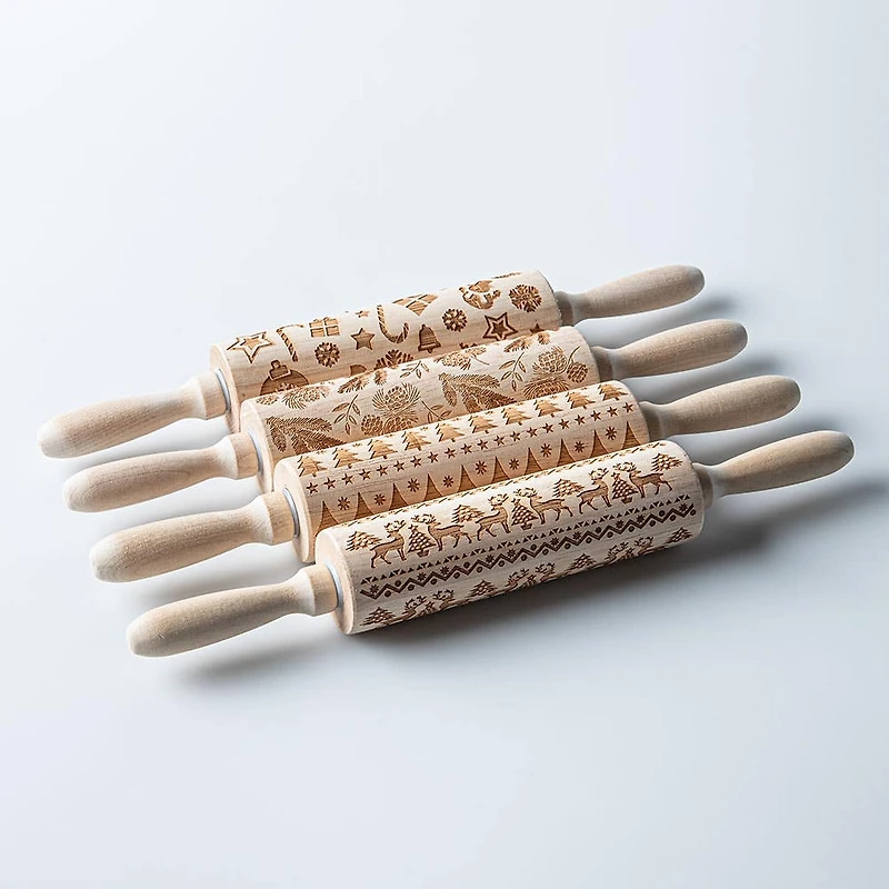 Koopman Christmas Cucina 'Christmas Shapes' Rolling Pin (Asstd.)