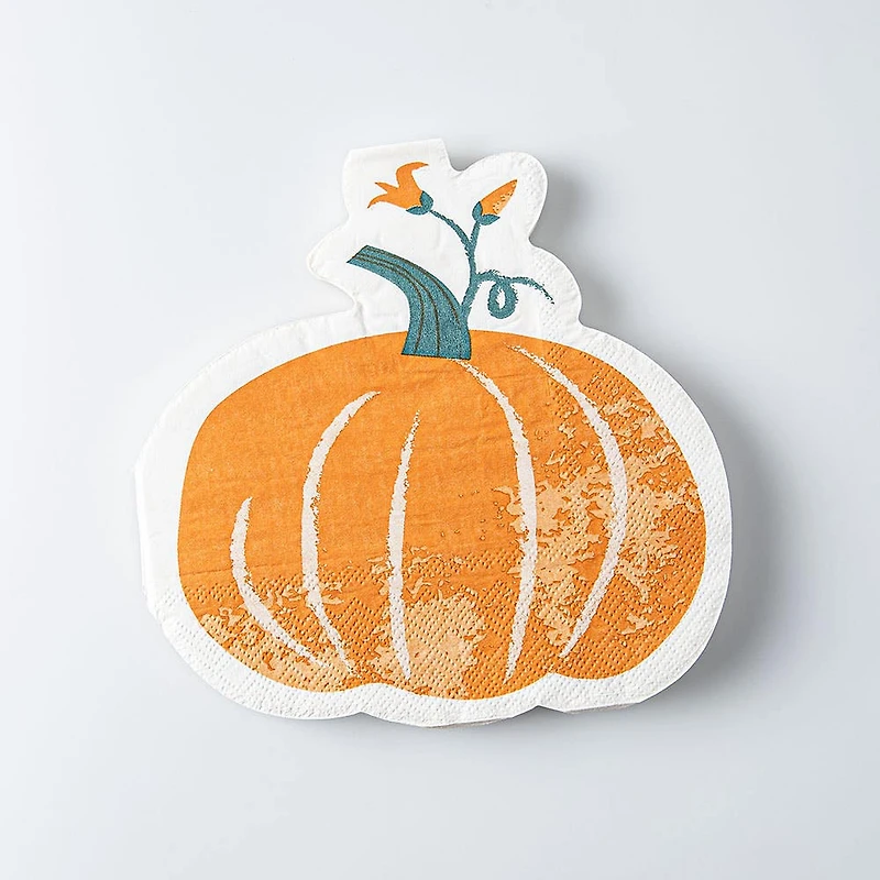 Harman 3-Ply 'Pumpkin' Paper Napkin Shaped - Set of 20
