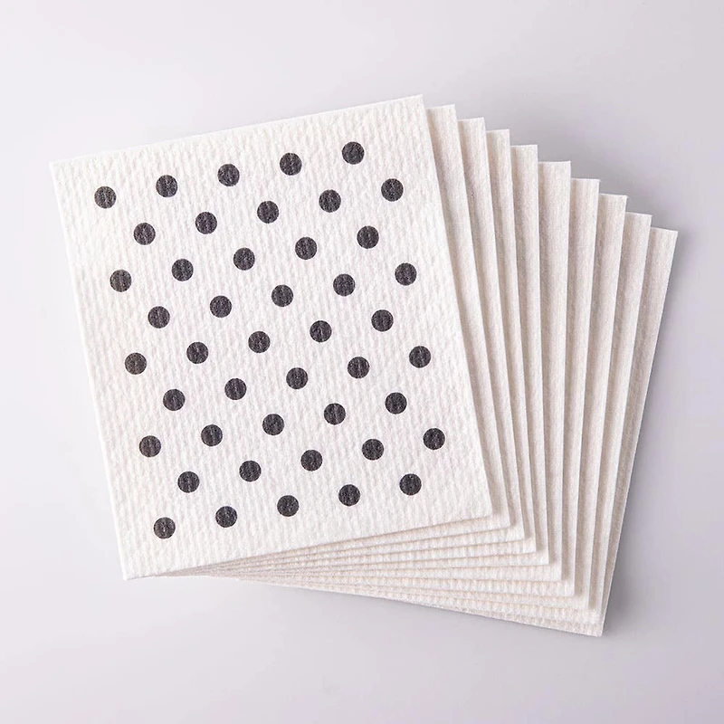 Harman 'Polka-Dot' Reusable Sponge Cloth - Set of 10