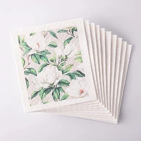 Harman Sponge 'White Blossom' Reusable Sponge Cloth - Set of 10