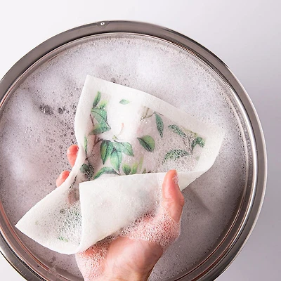 Harman Sponge 'White Blossom' Reusable Sponge Cloth - Set of 10