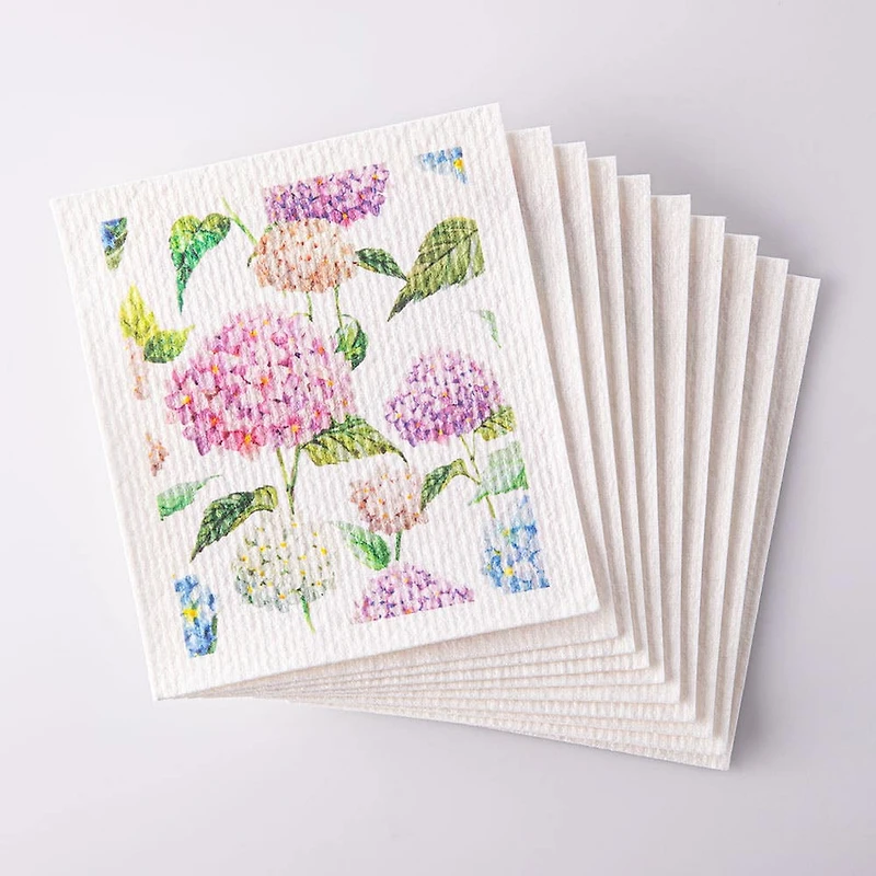 Harman 'Hydrangea' Reusable Sponge Cloth - Set of 10