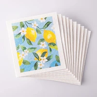 Harman 'Lemon Floral' Reusable Sponge Cloth - Set of 10