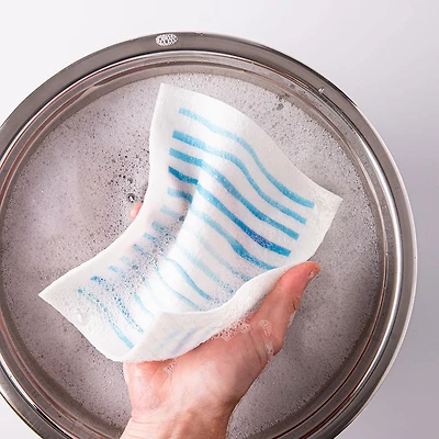 Harman Watercolour Stripe' Reusable Sponge Cloth - Set of 10