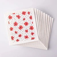 Harman 'Polka Dot Flowers' Reusable Sponge Cloth - Set of 10