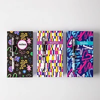 Peach Memo 'Hearts&Stars/Doodle/Purple Geo' Notepad with Pen (Asstd.)