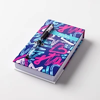 Peach Memo 'Hearts&Stars/Doodle/Purple Geo' Notepad with Pen (Asstd.)
