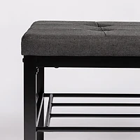 ITY Fabric Bench with Storage (Grey)